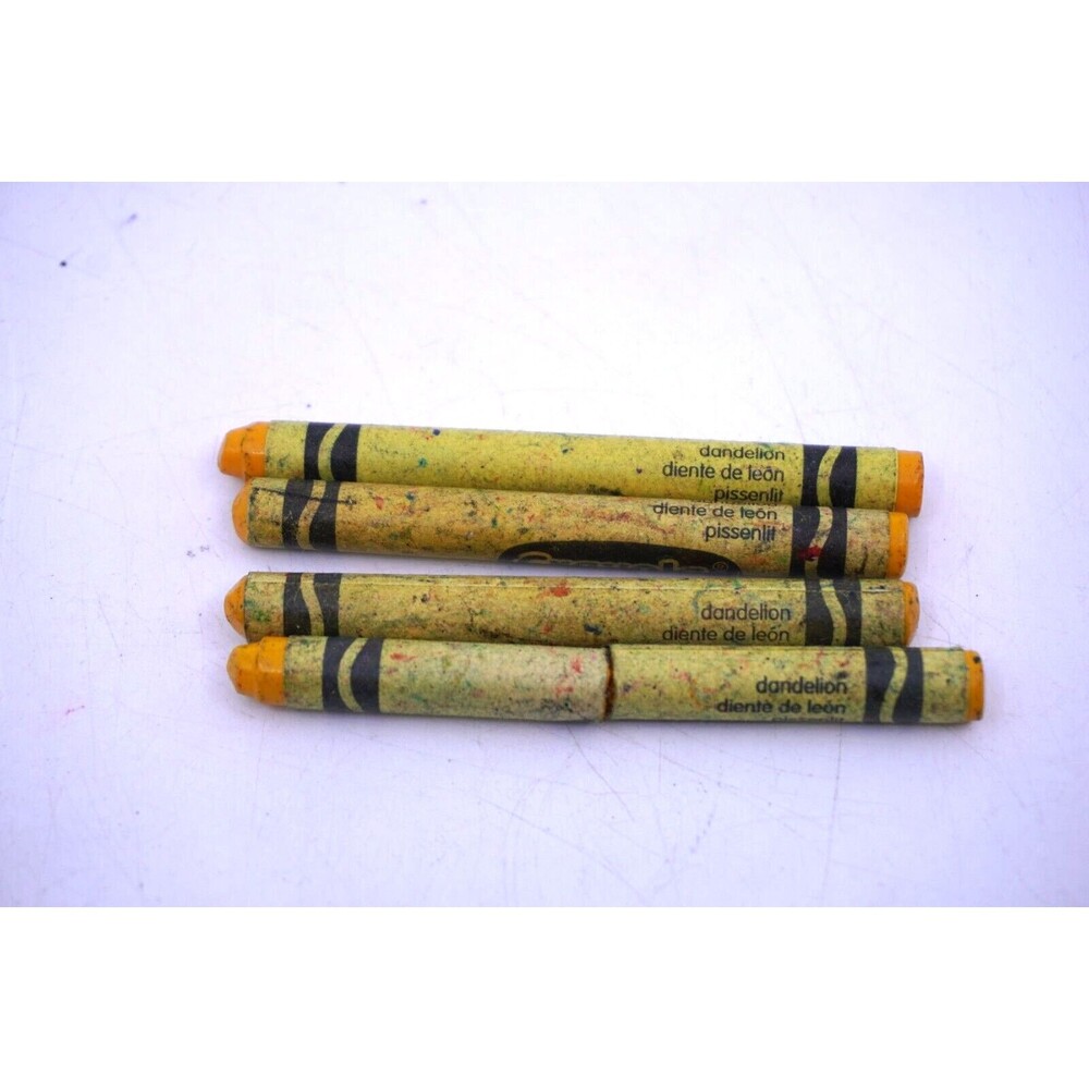 Dandelion Crayola Crayons  Lot of 4 Discontinued Used Tiktok Rare